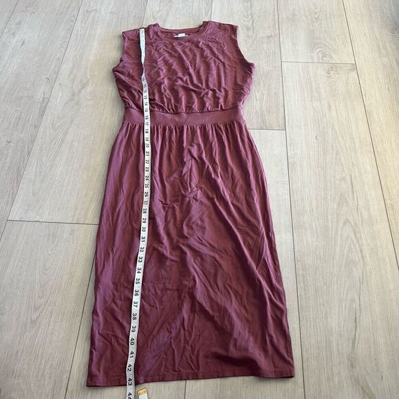 Athleta Santorini Cinch Knit Midi Dress Dusty Rose Pink Size s - Picture 3 of 8